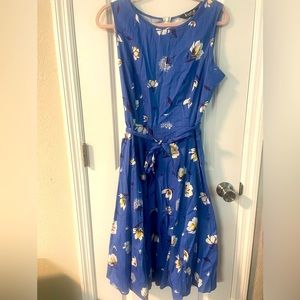 Lady Vintage London Hepburn dress 18UK DANDELION with belt